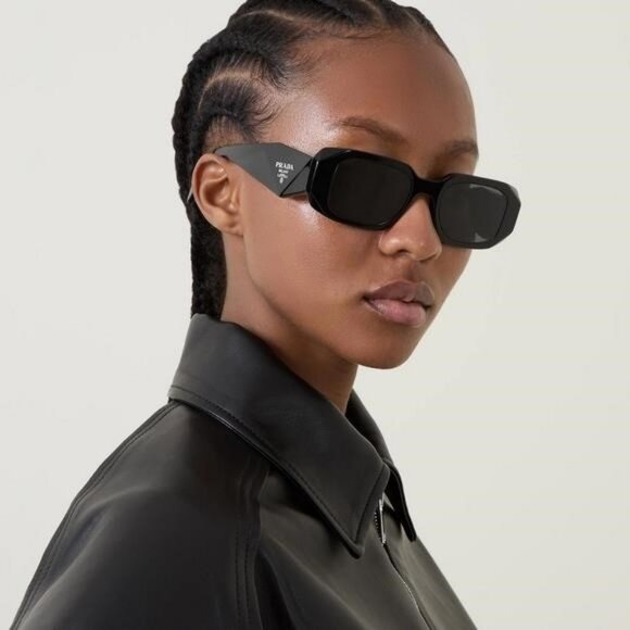 New Original PRADA Rectangle Sunglasses 0PR 17WS - Picture 1 of 9